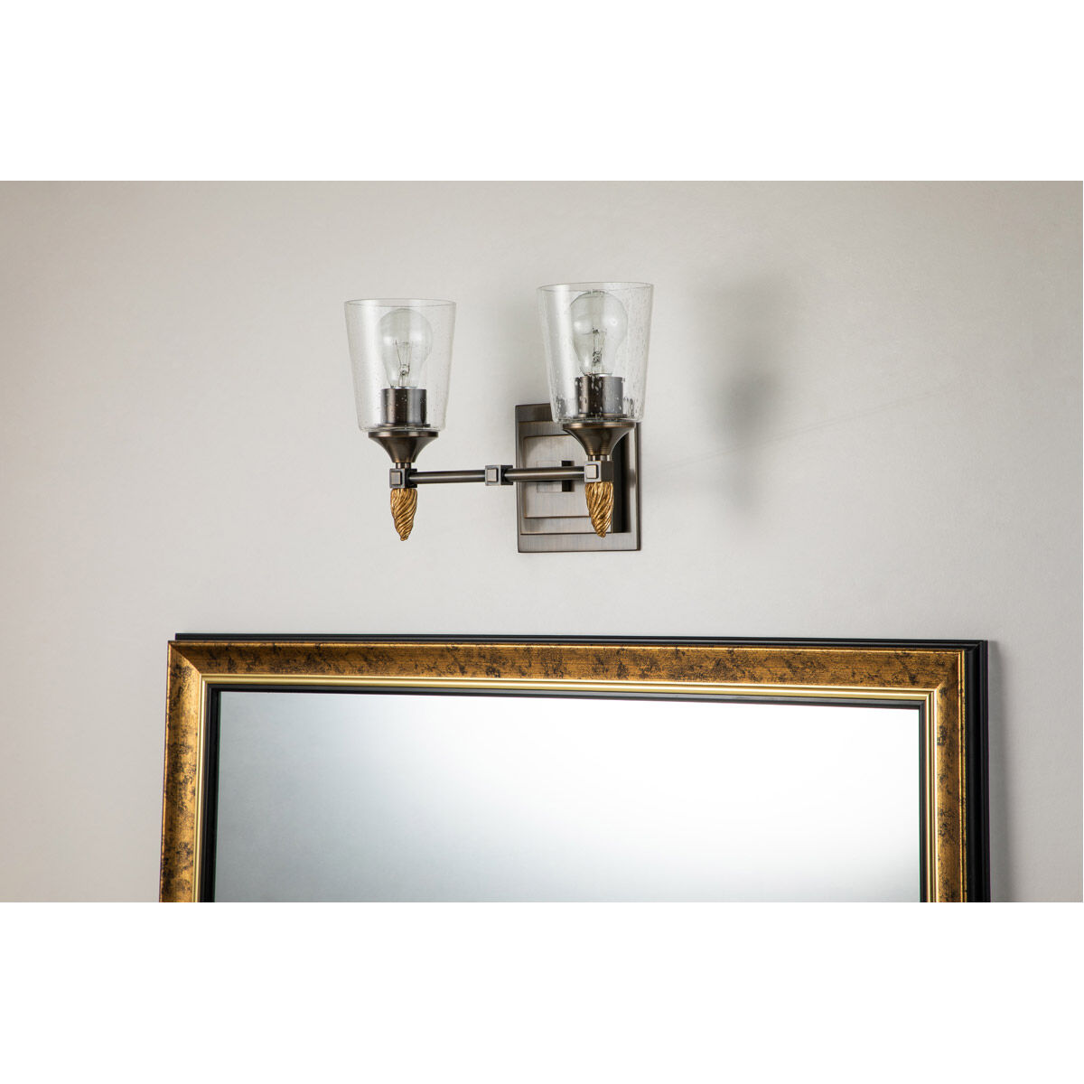 Vetiver 2 Light 14 inch DB Bath Light Wall Light in Dark Bronze